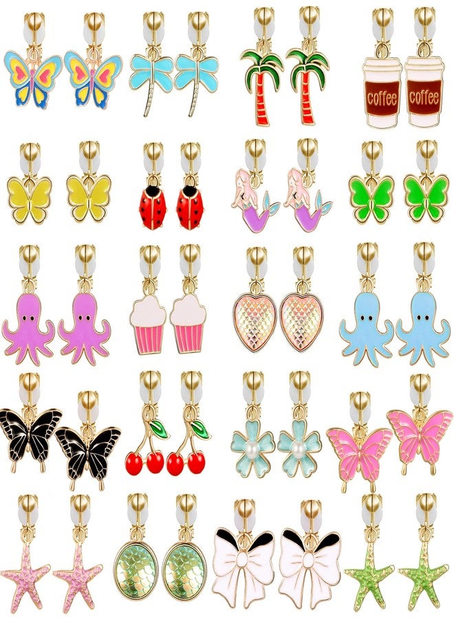 SYNLIN 20 Pairs Clip on Earrings -Cute Clip Earrings Hypoallergenic,Dress-Up Accessorie（Style A） - Image 1